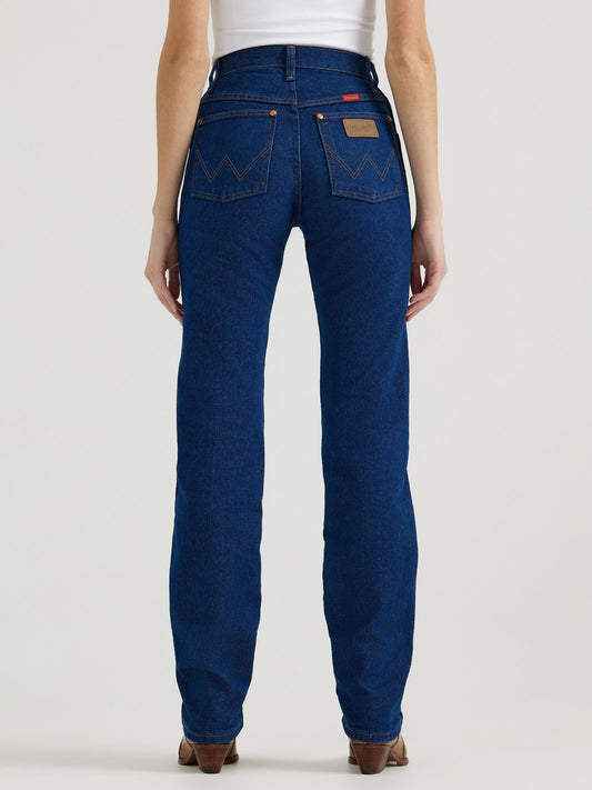 Person wearing blue jeans on a white background