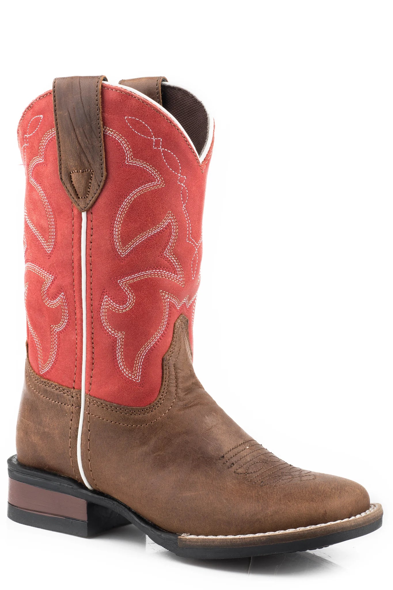 ROPER - LITTLE BOYS DARK TAN LEATHER VAMP
