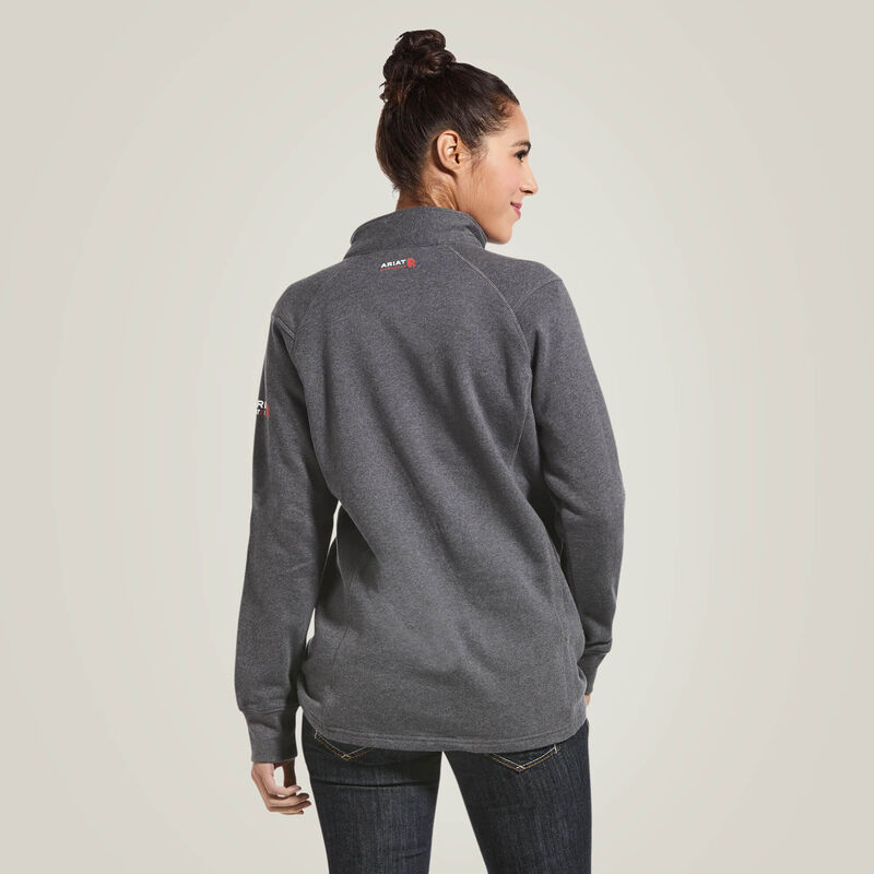 FR Rev 1/4 Zip Top - Charcoal Heather - Women - 10032841