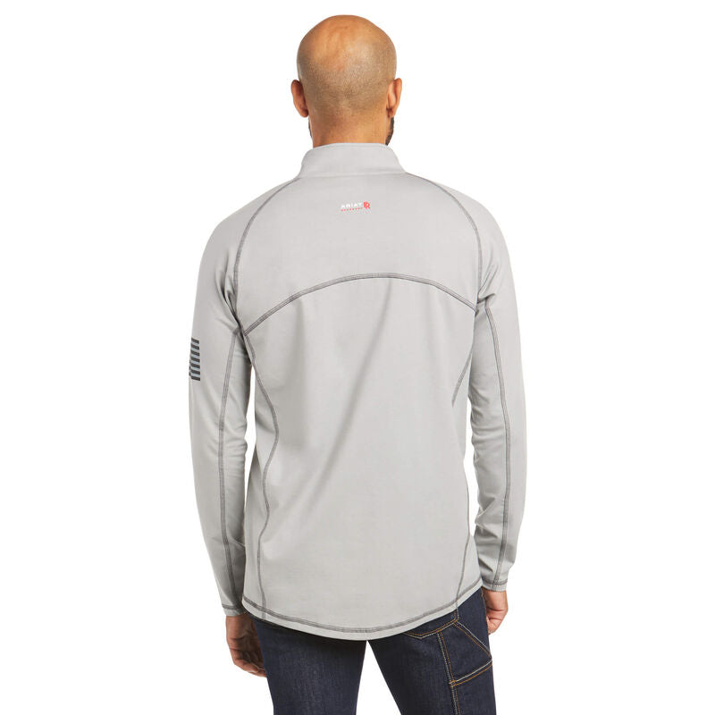 FR Combat Stretch Patriot 1/4 Zip Work Shirt - Silver Fox - 10035420