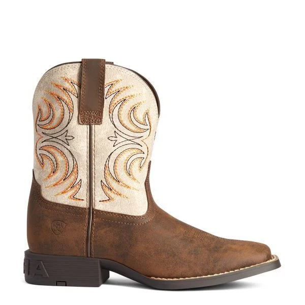 Ariat Youth Storm Western Boots - Antique Brown - 10038444