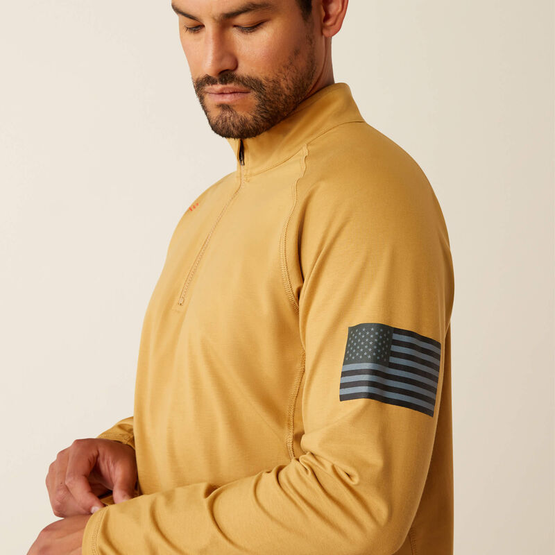 MNS FR Combat Stretch Patriot 1/4 Zip Work Shirt BISTRO -10055075