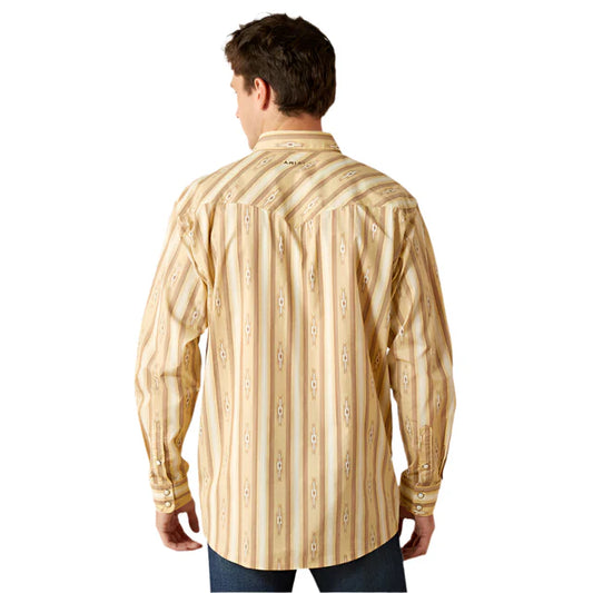 Men's Tommy Long Sleeve Snap Shirt In Beige