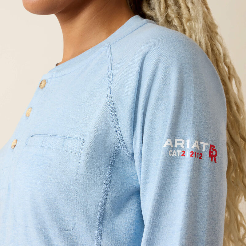 FR Air Henley Top - Colony Blue Heather