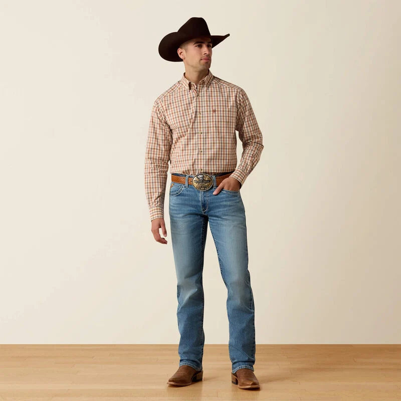 Ariat Men's Pro Series Dave Classic Fit Shirt | Vanilla Custard Plaid