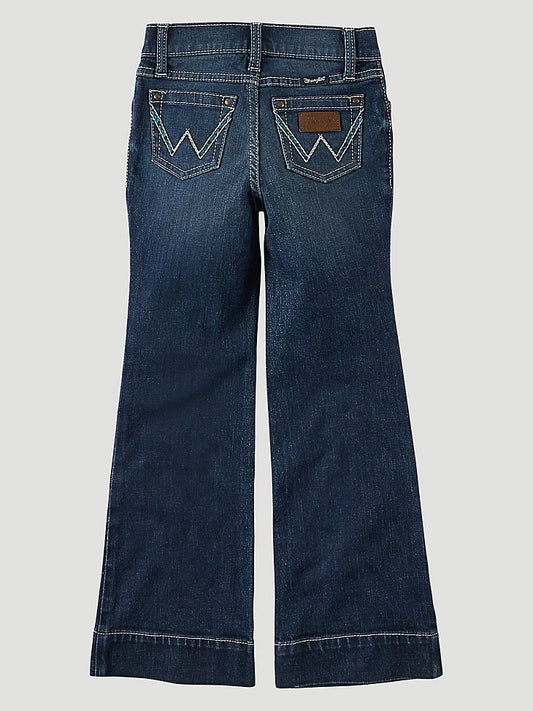 Pair of blue jeans on a light gray background