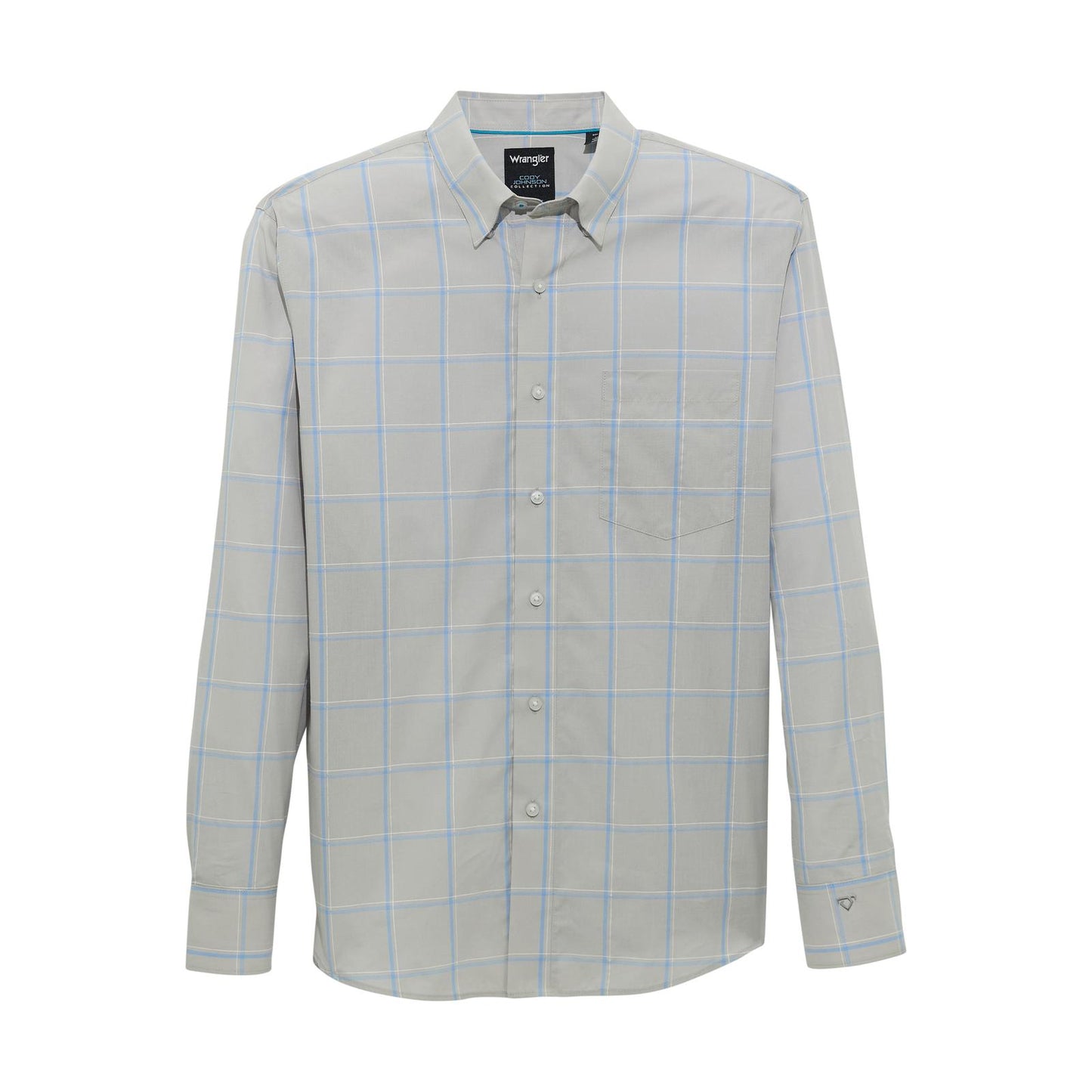 MEN'S Wrangler® X Cody Johnson Long Sleeve Shirt - Classic Fit - Gray/Blue