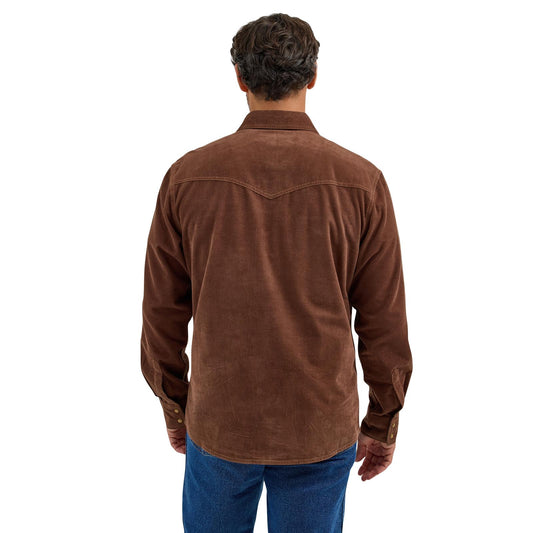 Wrangler Retro® Premium Long Sleeve Shirt - Modern Fit - Brown