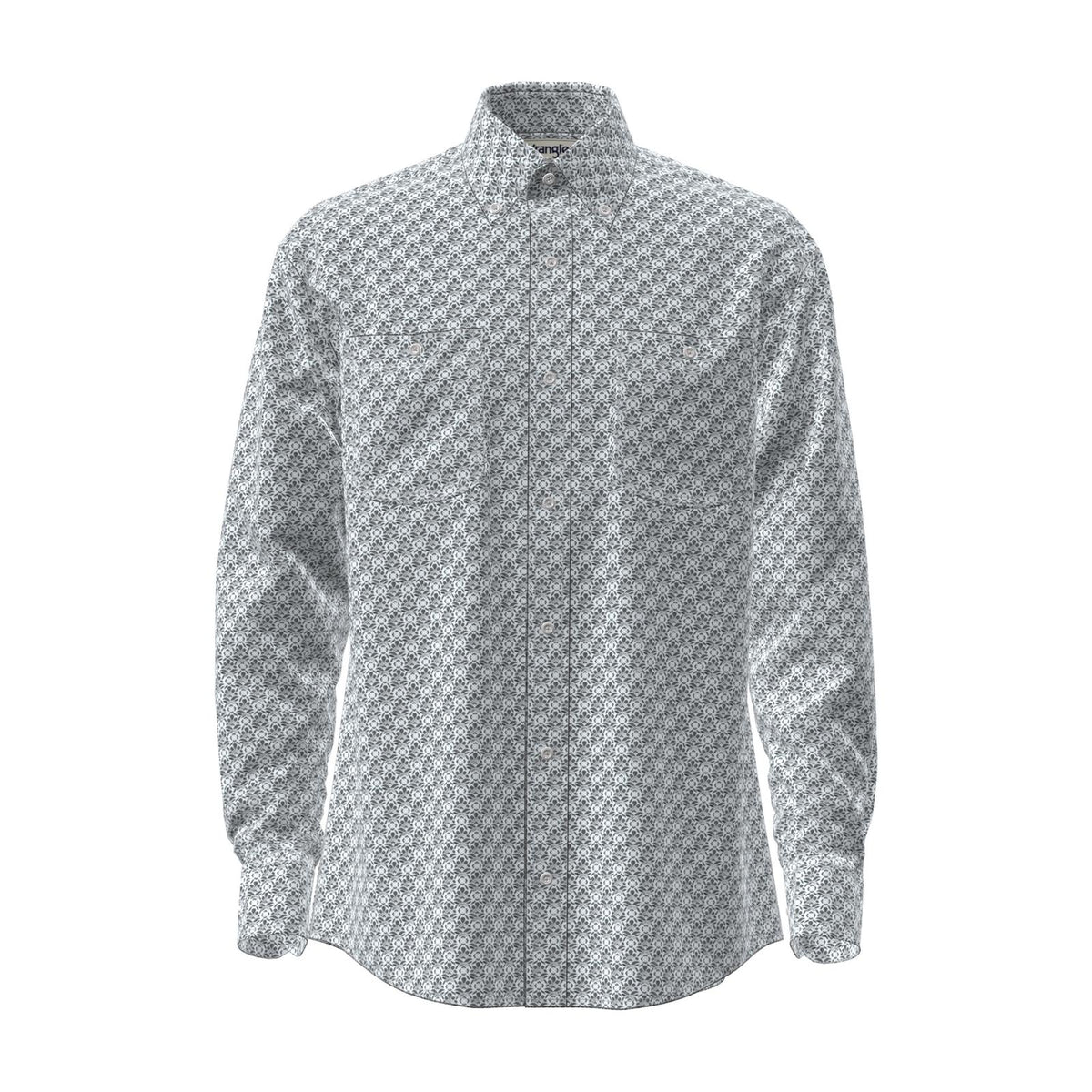 Wrangler® George Strait Collection One Pocket Long Sleeve Shirt - Stretch - Green - 112385367