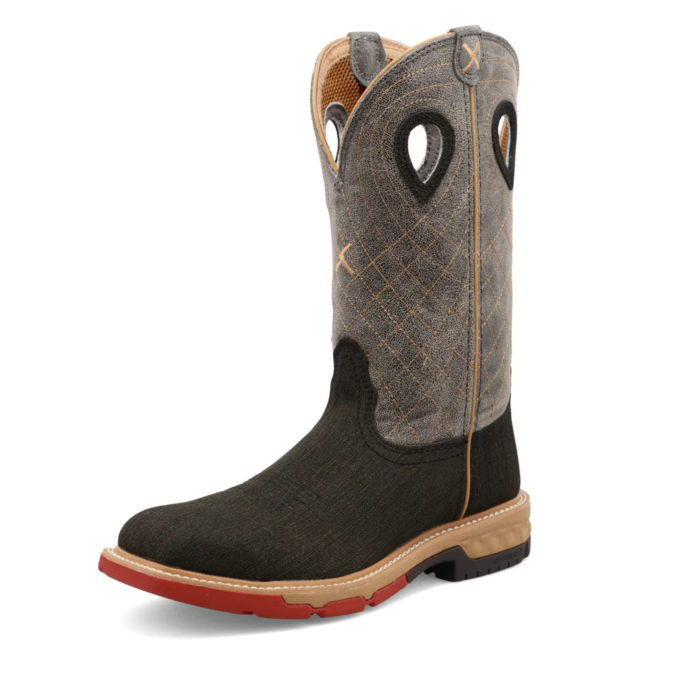 12" Western Work Boot - Charcoal & Grey - MXBA002
