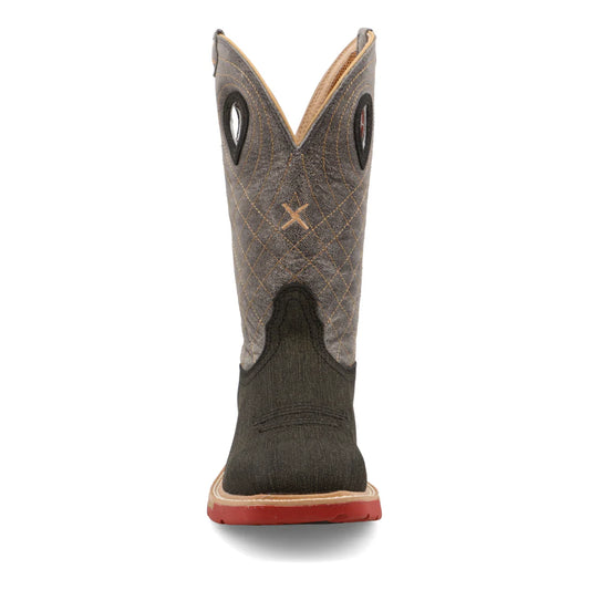 12" Western Work Boot - Charcoal & Grey - MXBA002