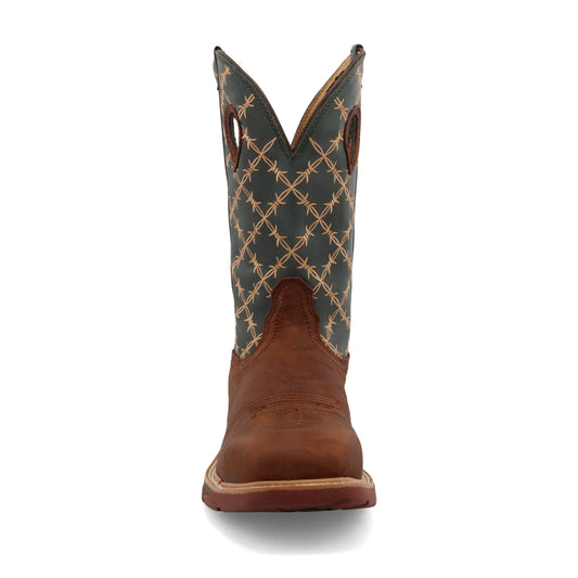 12" Western Work Boot - Mocha & Slate - MXBN002