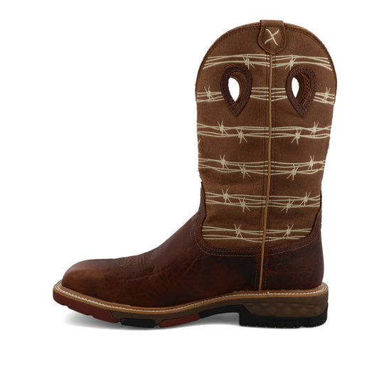 12" Western Work Boot - Rustic Brown & Lion Tan - MXBAW05