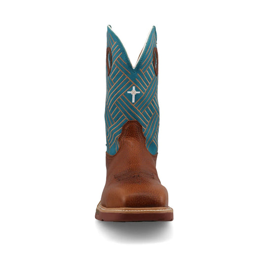12" Western Work Boot - Sequoia & Turquoise - MXBAW07