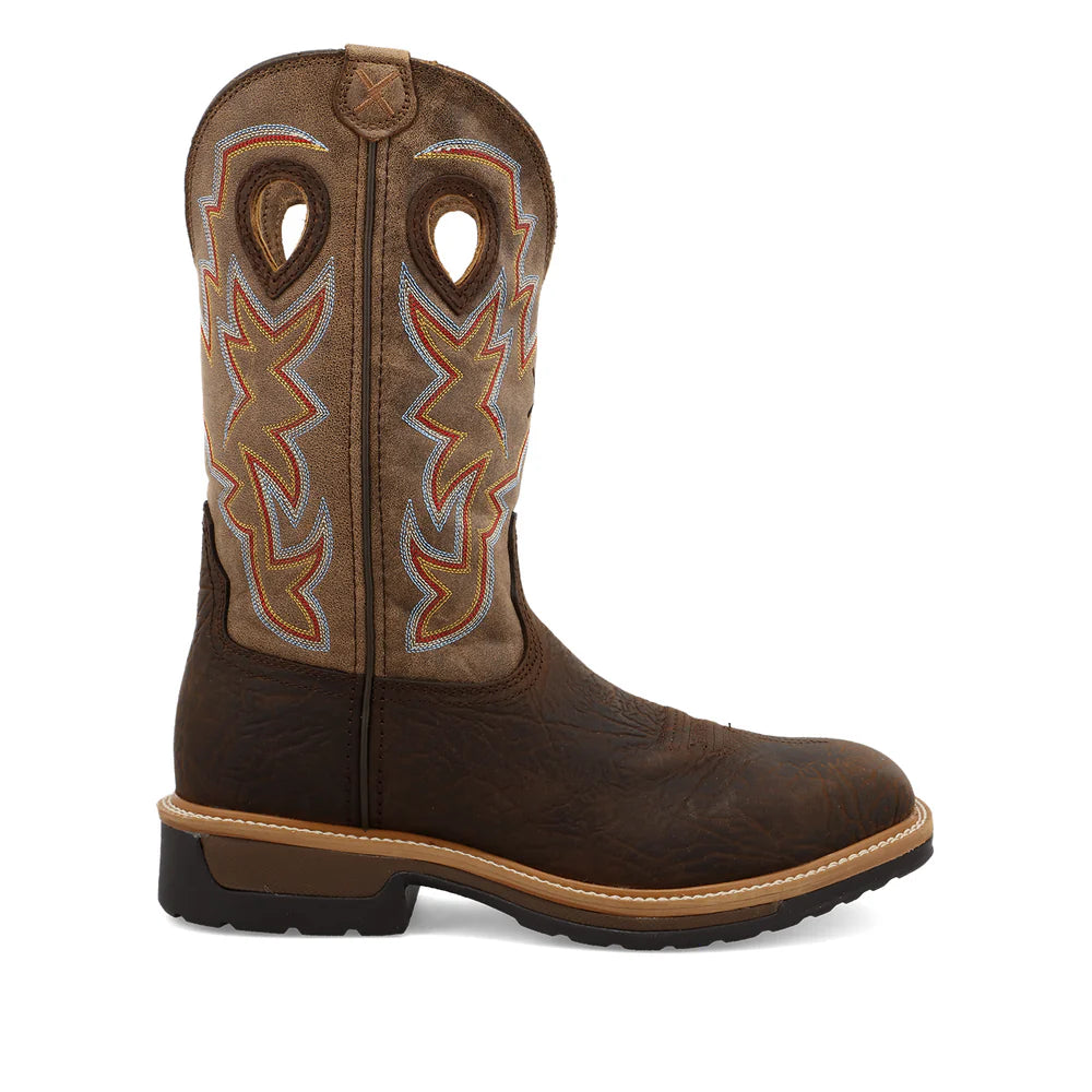 12" Western Work Boot - Taupe & Bomber - MLCA001