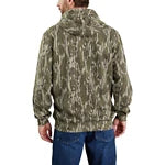 Loose Fit Midweight Camo Sleeve Graphic Hoodie