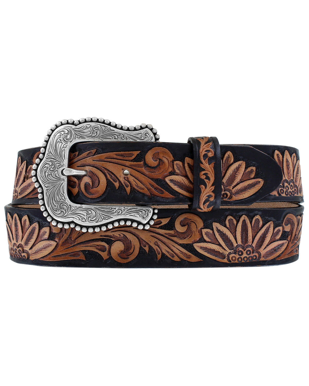 Tony Lama Women's Delheart Daisy Western Belt -