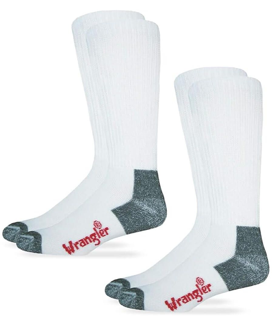 MEN'S 2PK WRANGLER WHITE XL SOCKS