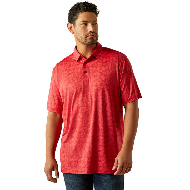 MEN'S 360 Airflow Polo SCARLET
