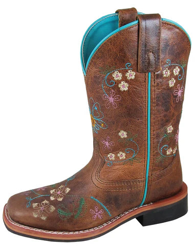 Smoky Mountain Girl's Floralie Brown Leather Western Boot - 3841Y