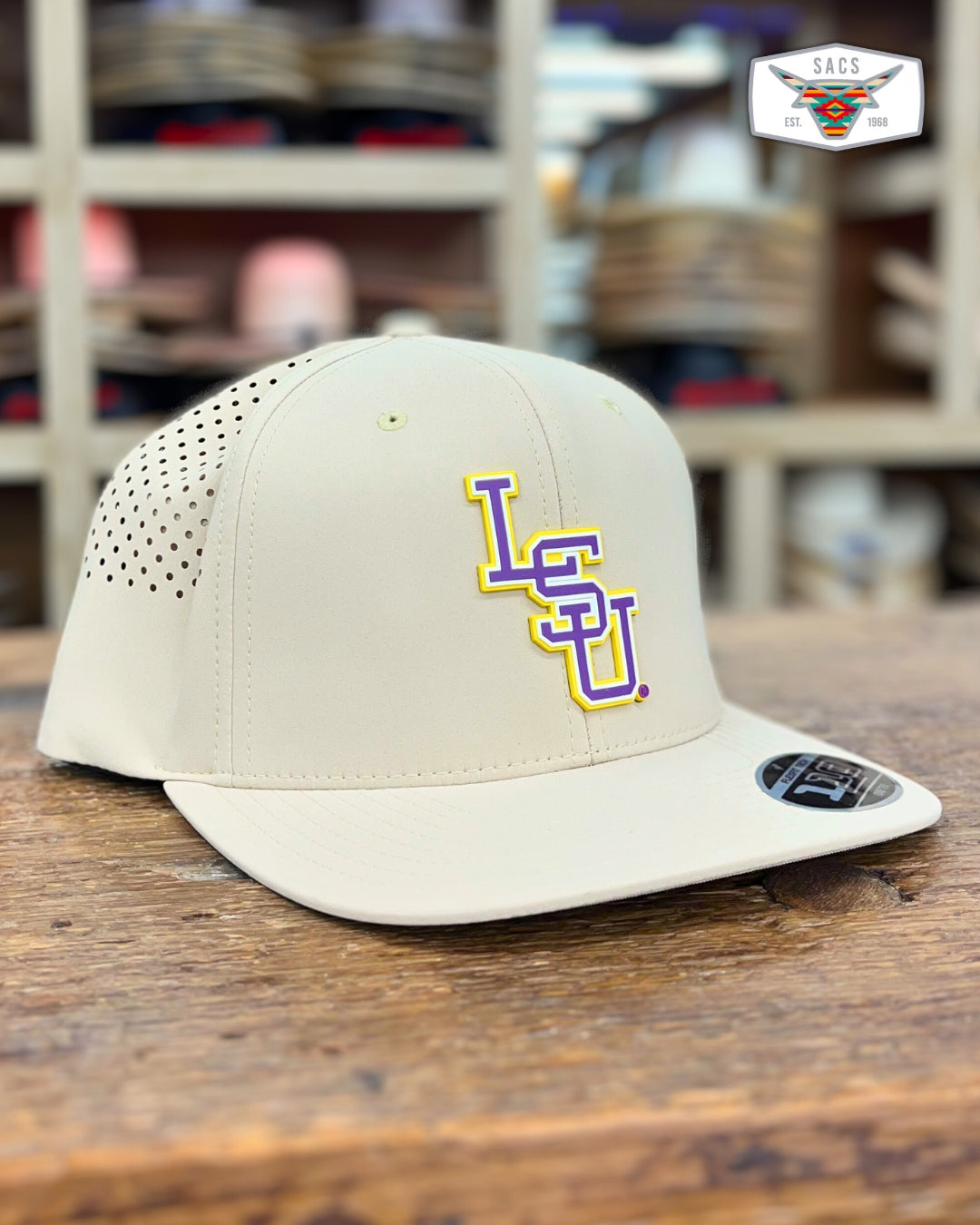 "LSU Baseball White" - Flat Performance Hat