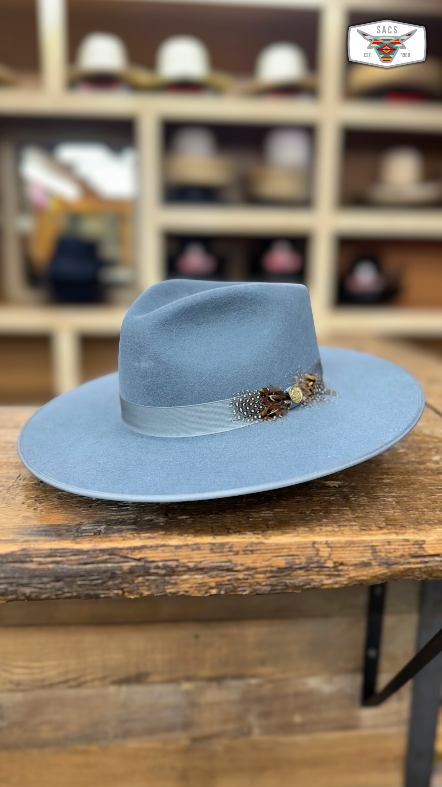 Stetson Midtown Wide Brim Hat - Stone Wash