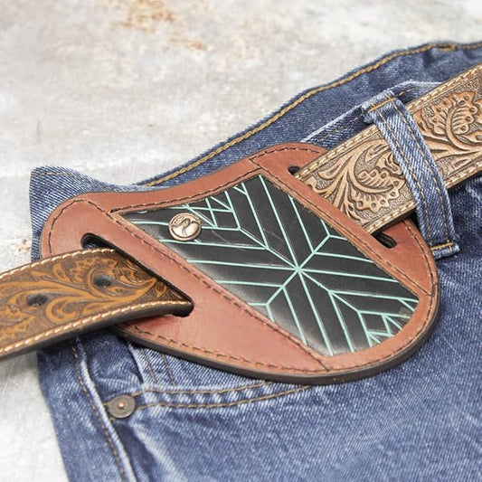 HOOEY Unisex Neon Moon Southwestern Pancake Knife Sheath Black/Turquoise One Size