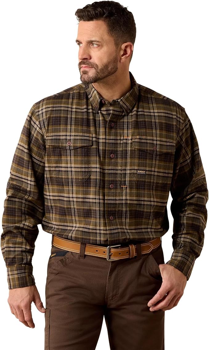 ARIAT Work Rebar Flannel DuraStretch Work Shirt-10079234