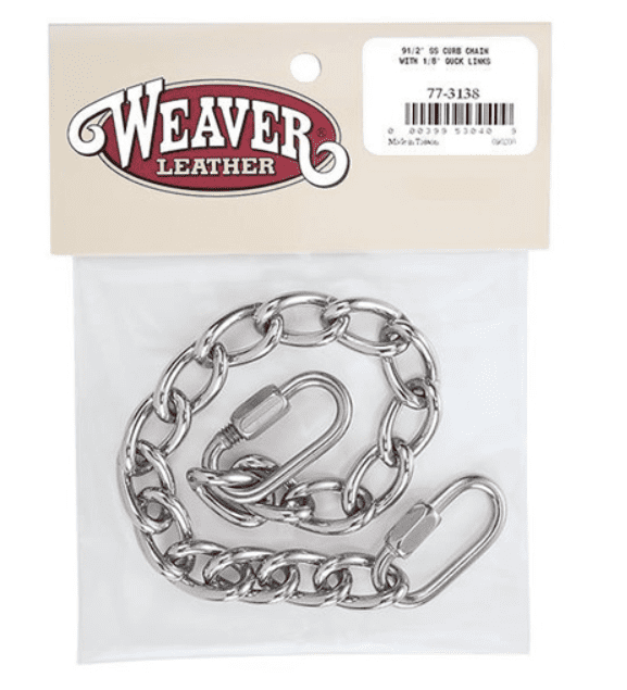 9 1/2" SS CURB CHAIN &1/8" LINKS