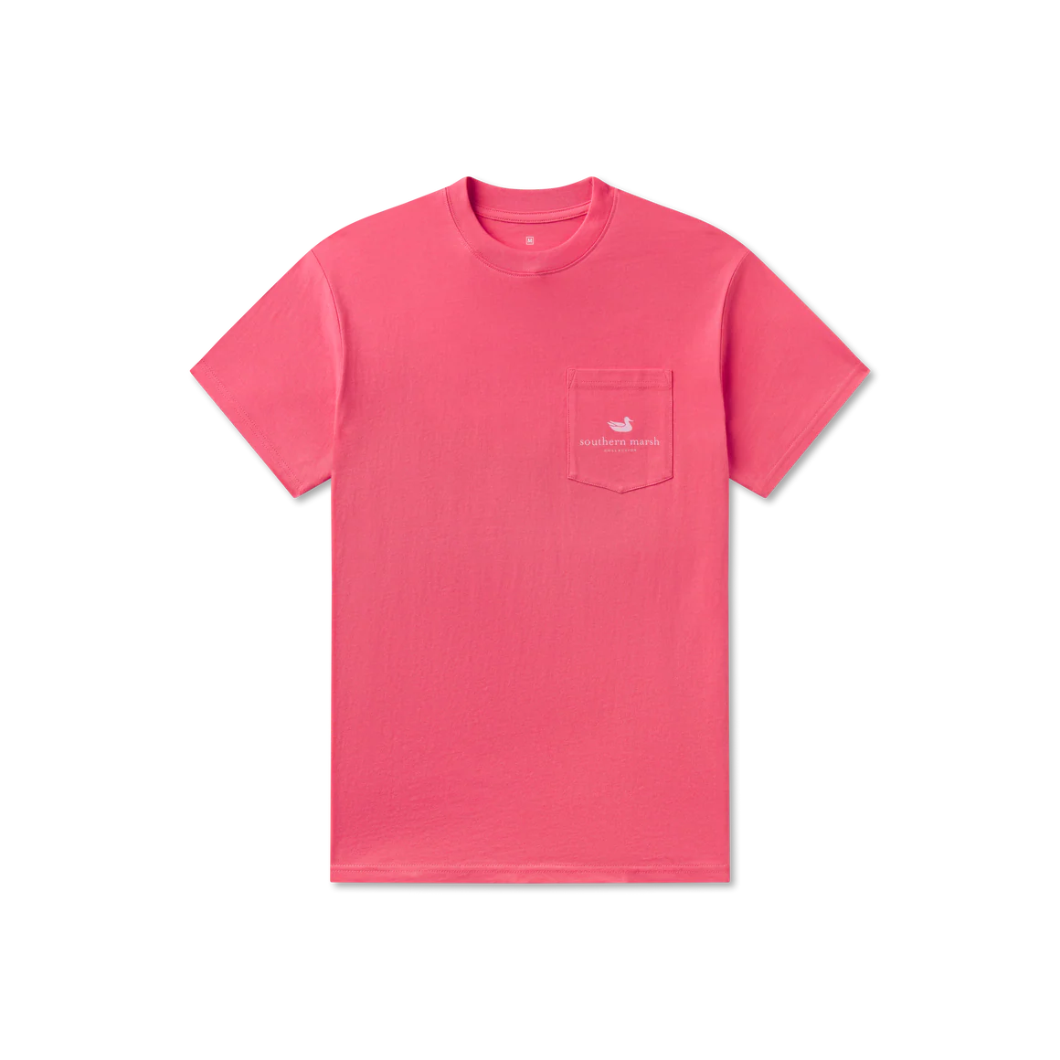 Pink shirt with logo on pocket