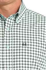CINCH ARENAFLEX LIGHT GREEN PRINT - MENS SHIRT