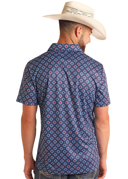 RR AZTEC PRINTED POLO - BM51T05996