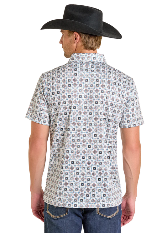 Southwestern Medallion Print Polo