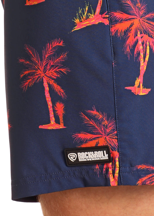 Palm Print Volley Swim Shorts