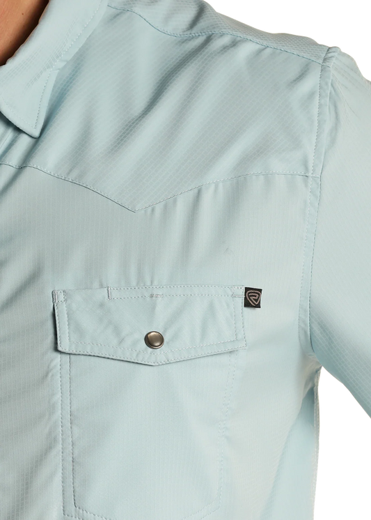 TEK Western Aqua Long Sleeve Shirt