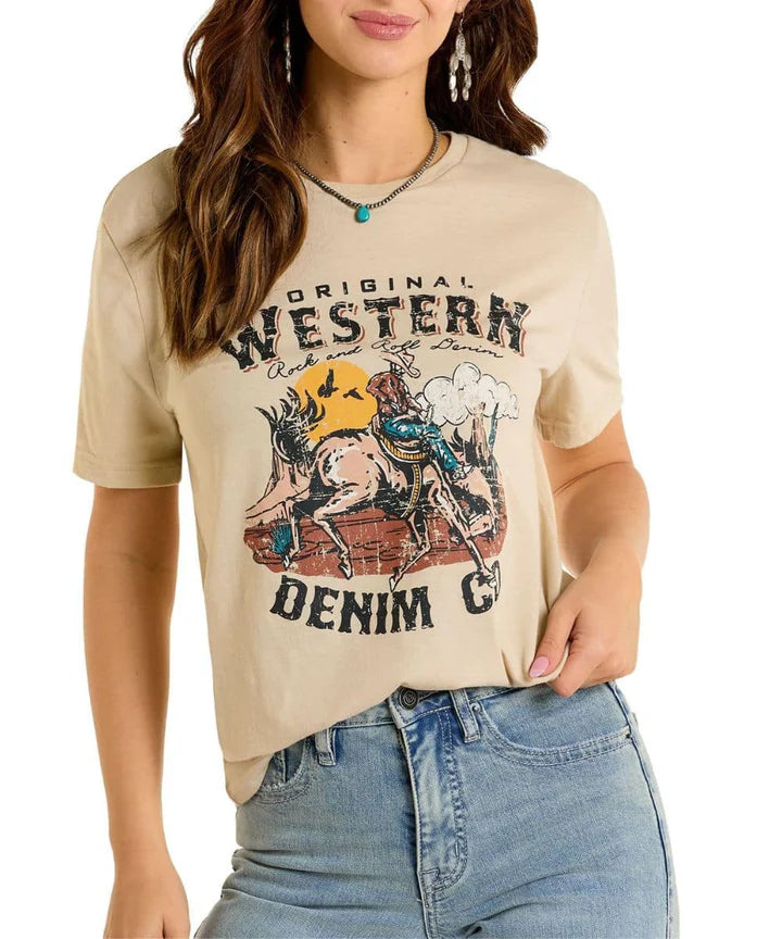 Rock & Roll Cowgirl Bronco Tee
