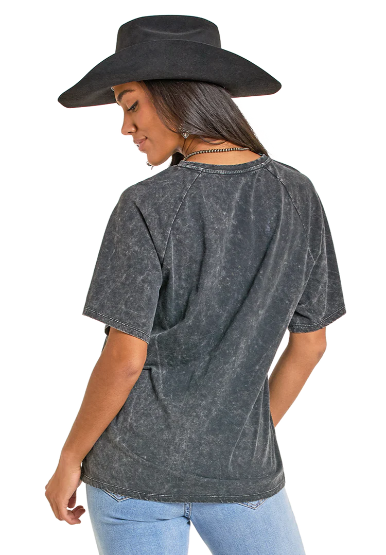Acid Wash Howdy Oversized Tee