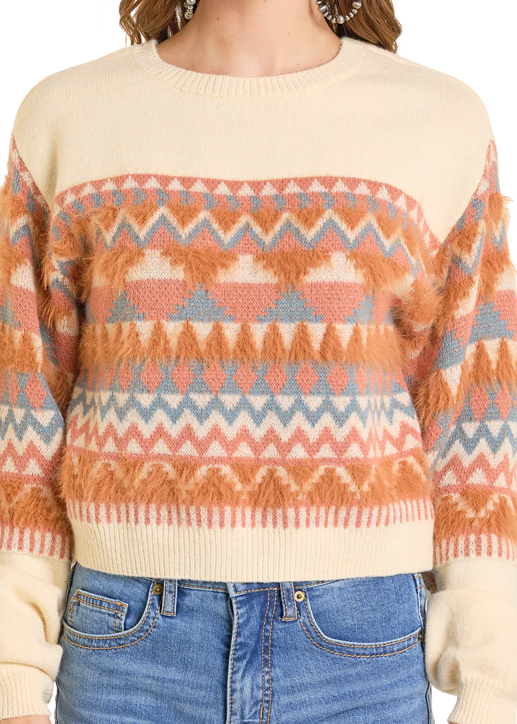 Geo Striped Sweater
