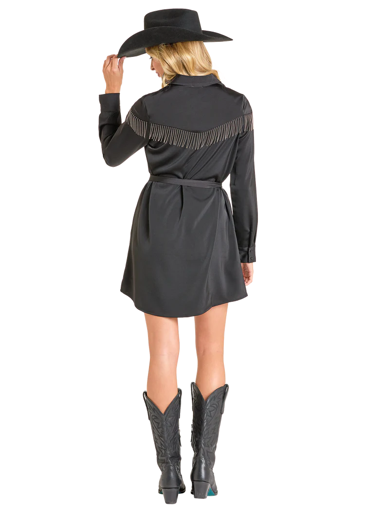 Chain Fringe Mini Dress