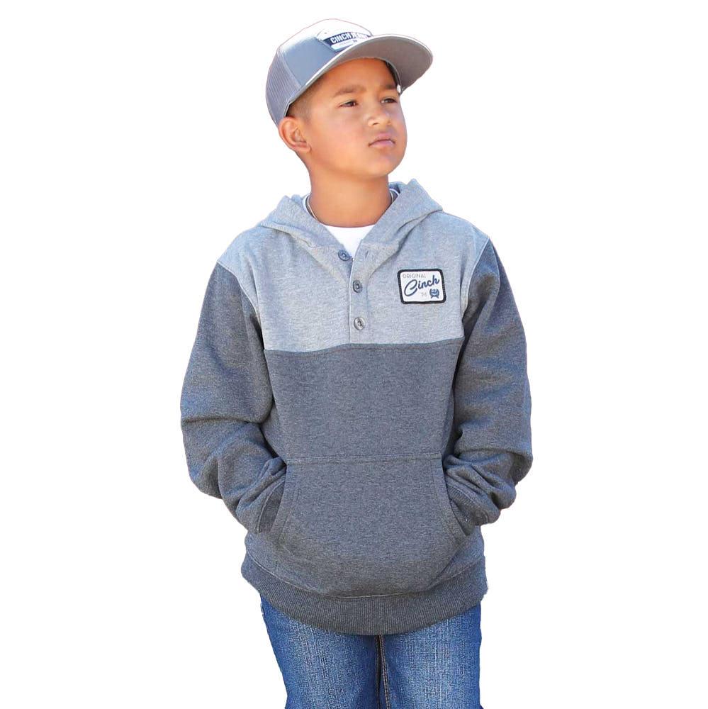Cinch Boy's Charcoal Grey Hoodie - MWK7511001