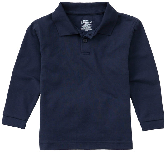 Youth Long Sleeve Interlock Polo