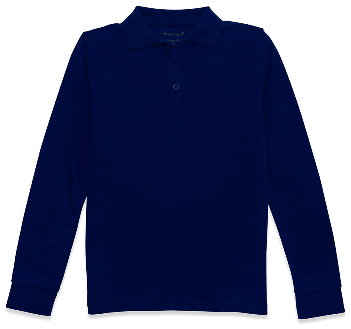 Youth Long Sleeve Interlock Polo