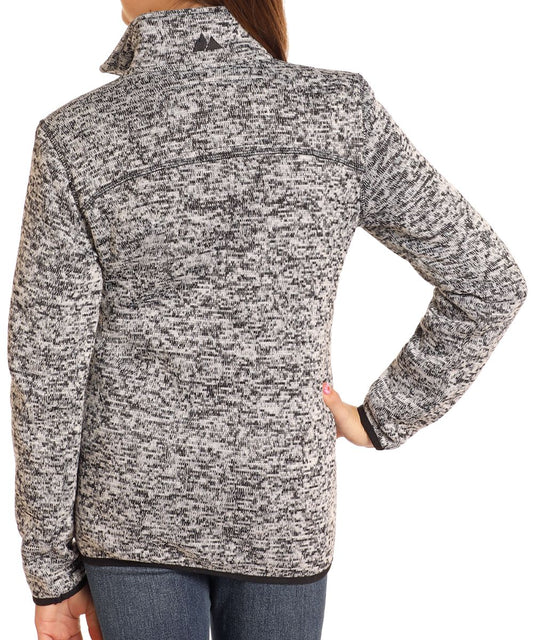 Girls Knit Melance Pullover - Turquoise