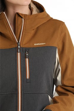 Women's Bonded Hoodie - Gold/Charcoal/Cream - MAJ9844002