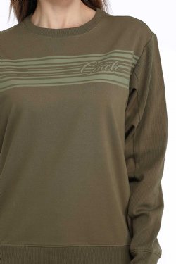 Women's Terry Sweatshirt - Olive - MAK9912001