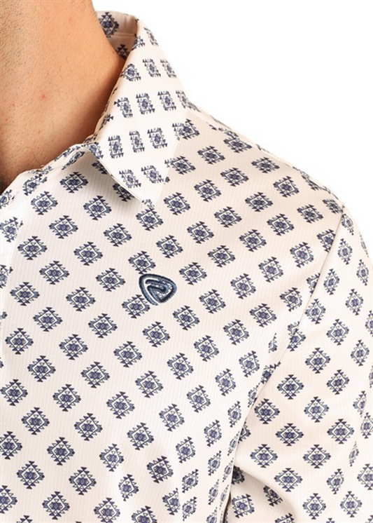 MEN’S ROCK & ROLL WHITE AZTEC PRINTED - BM51T05997