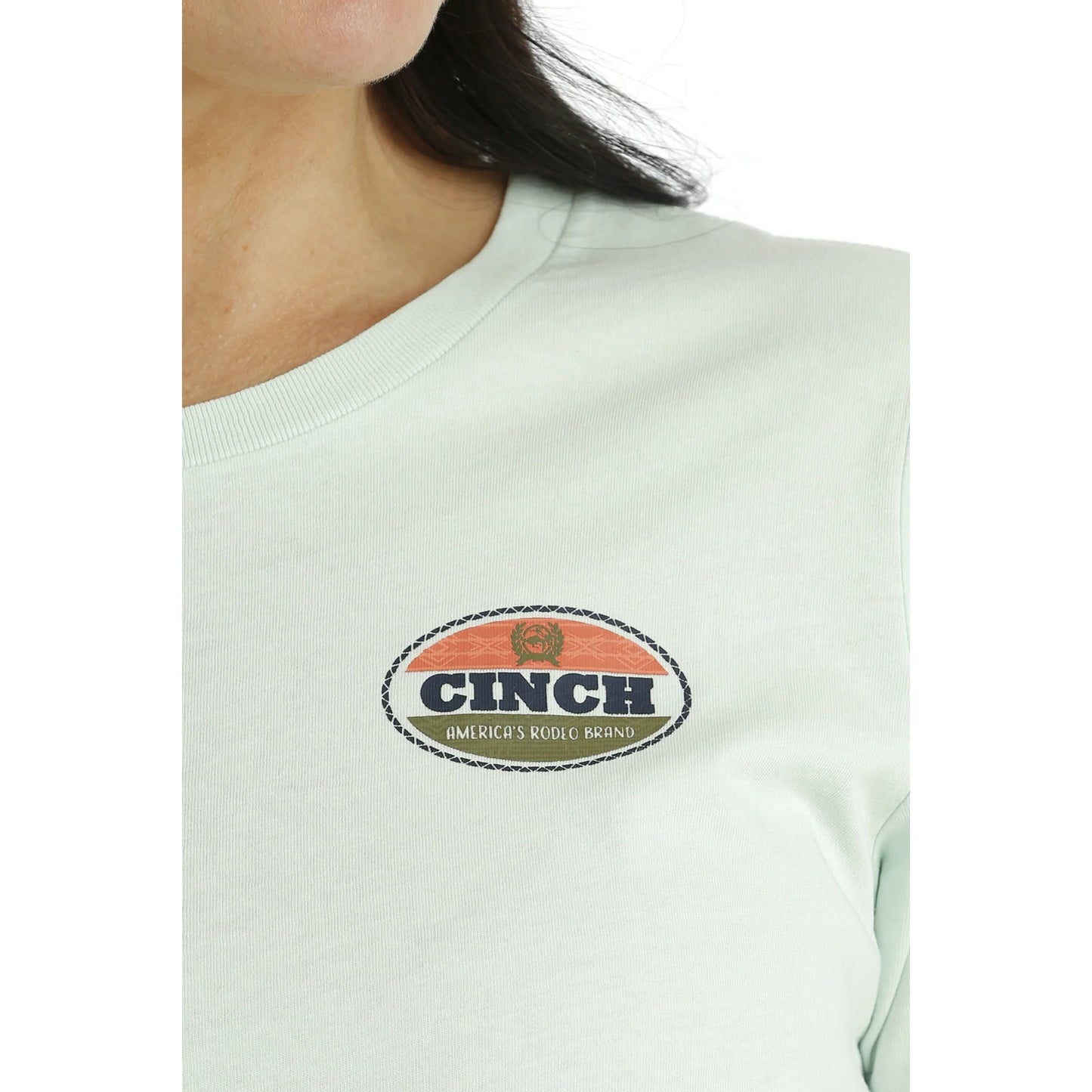 Cinch Ladies Light Blue America's Rodeo Brand T-Shirt - MSK7901006