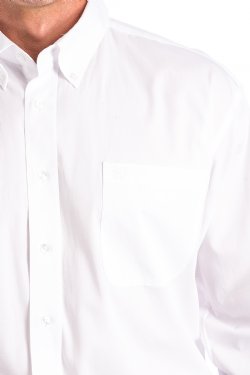 Men's Solid White Button-Down Western Shirt - MT10320020