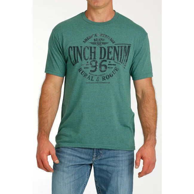 Men's CINCH Green Tee Rural Rogue - MTT1690620