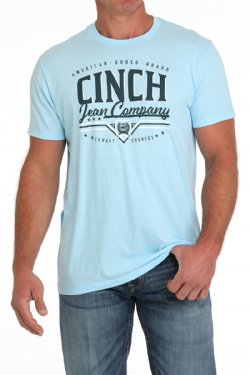 Men's Cinch Jean Company Tee - Light Blue - MTT1690673